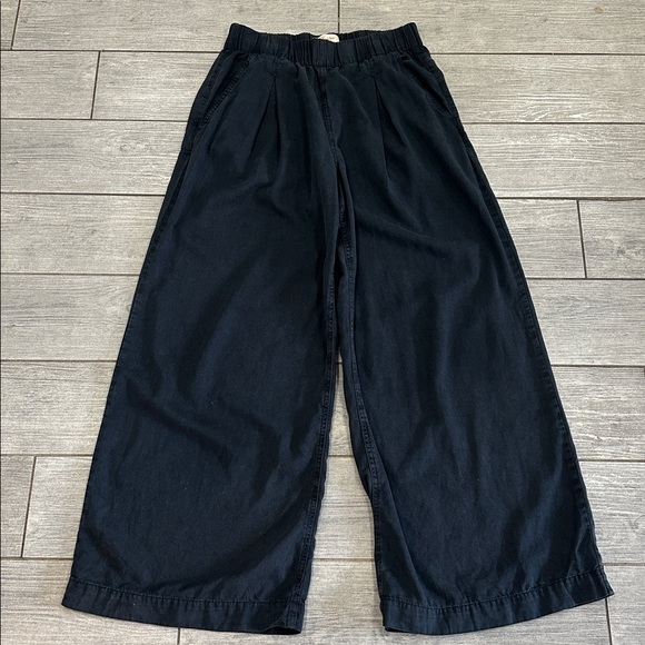 Marine Layer Allison Pleated Wide Leg Black Trouser Pants New! - Picture 6 of 10